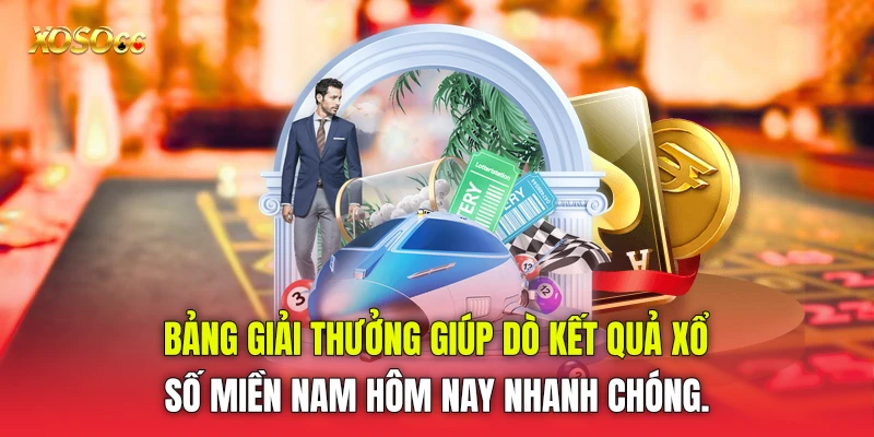 Bảng giải thưởng giúp dò kết quả xổ số miền Nam hôm nay nhanh chóng.