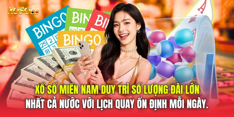 Xổ số miền Nam duy trì số lượng đài lớn nhất cả nước với lịch quay ổn định mỗi ngày. Xổ số miền Nam duy trì số lượng đài lớn nhất cả nước với lịch quay ổn định mỗi ngày.